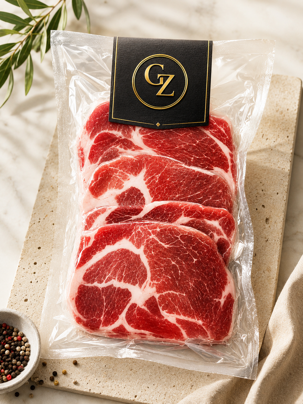 Pork Collar Sliced 3mm/슬라이스 목살 p.KG