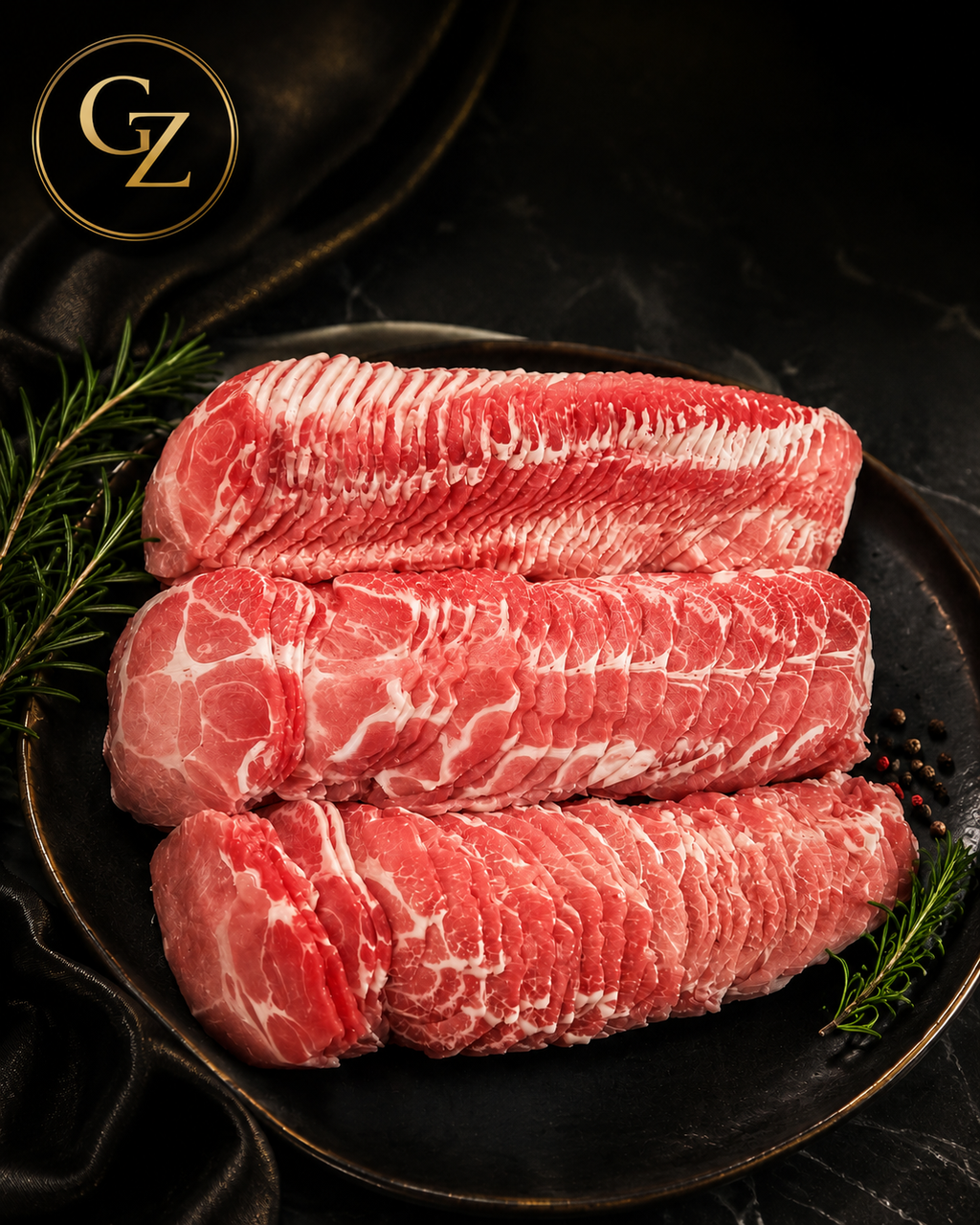 Pork Collar Sliced 3mm/슬라이스 목살 p.KG