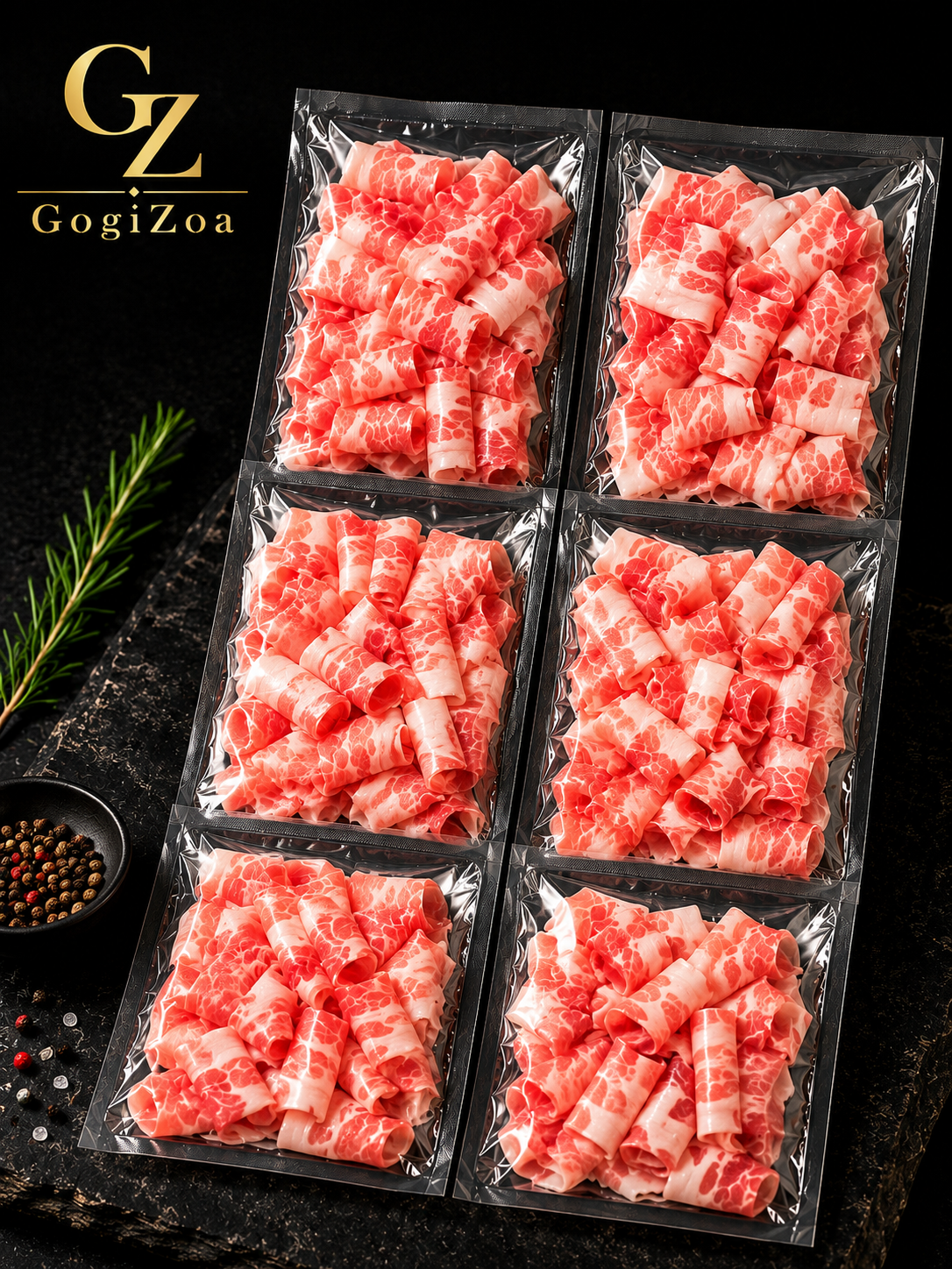 Pork Belly Sliced 1.5-2mm rolled/대패삼겹살 p.KG